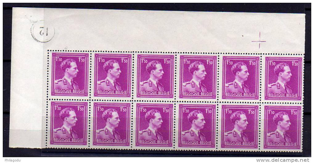 Belgique 1943, Roi Léopold III, N° 641, +parfait Neuf Sans Charnière +Postfrich+Mint N.H. - 1936-1957 Open Kraag