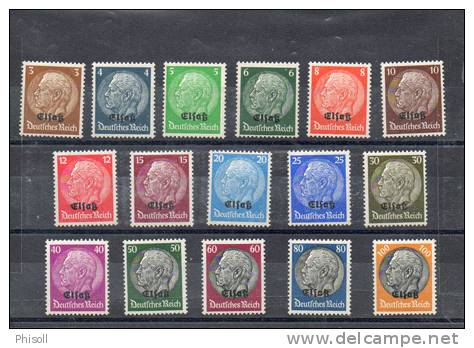 Lot 538: Série Alsace 8/23* Neufs Avec Charnières - Andere & Zonder Classificatie