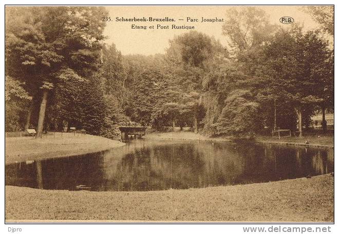 Schaerbeek  Parc Josaphat Etang Et Pont Rustique 235 - Schaerbeek - Schaarbeek