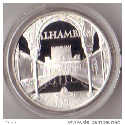 PIECE ARGENT 100 FRANCS 15 ECUS ALHAMBRA 1995 - Variétés Et Curiosités