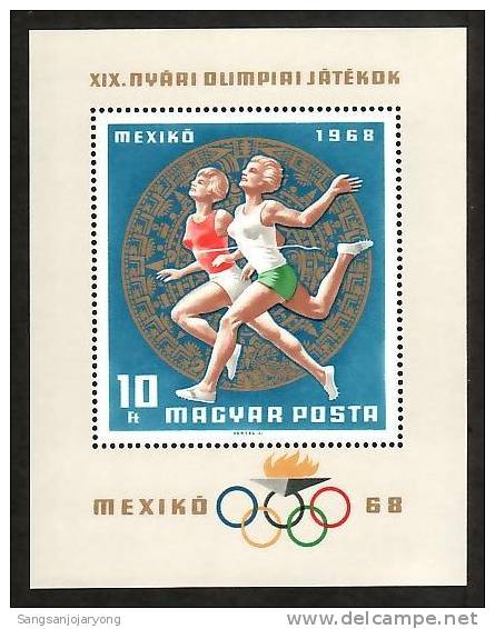 SHEET, Hungary Sc1924 19th Olympics, Mexico, Jeux Olympiques - Verano 1968: México
