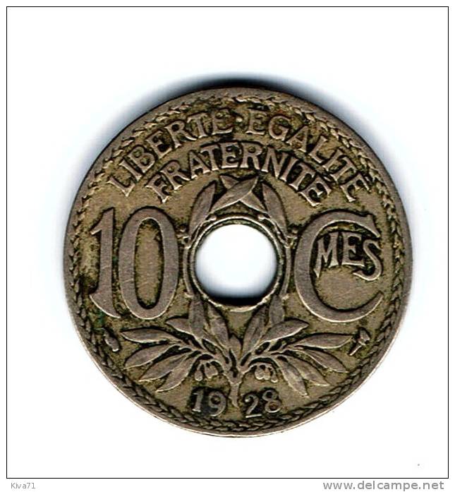 10 Centimes  "Lindauer" 1928   TTB - 10 Centimes