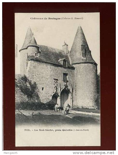 La Noë Sèche Près Quintin édit.hamonic Cliché Lesage N° 732 Animée Ferme Chateau Manoir Belle Carte - Quintin