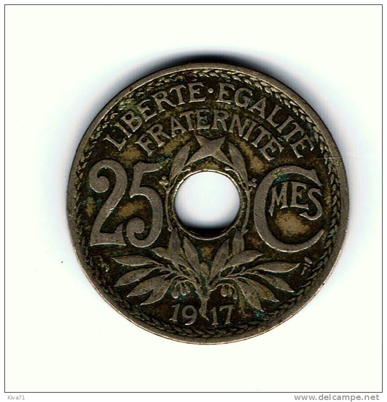 25 Centimes  "Lindauer"  1917   TB - 25 Centimes