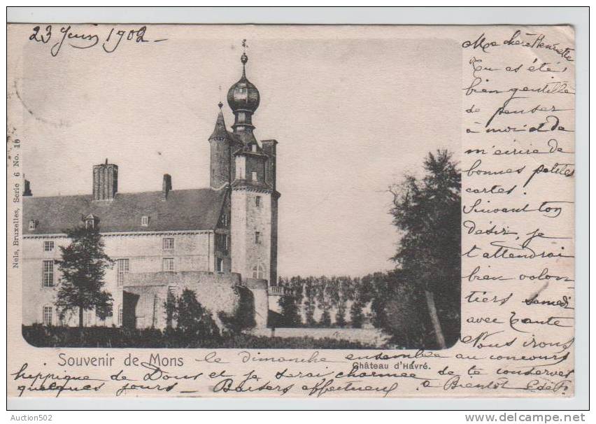 Souvenir De Mons En 1902 Château D'Havré 2550 - Castillos