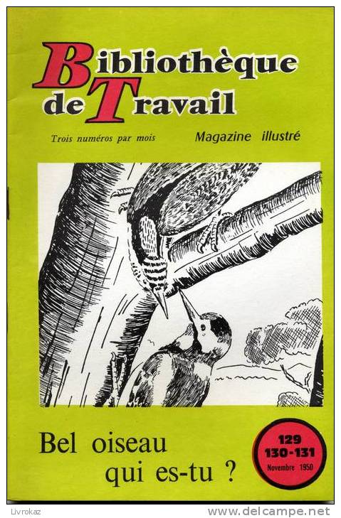 BT N°129/130/131 (1950) : Bel Oiseau Qui Es-tu ? Classification Pour Reconnaître Facilement Les Oiseaux. Freinet. - 6-12 Jahre