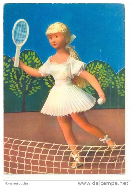 Illustrateur) FL) PEYNET, Les Poupées De Peynet, Joueuse De Tennis N° 47 CPSM - Peynet