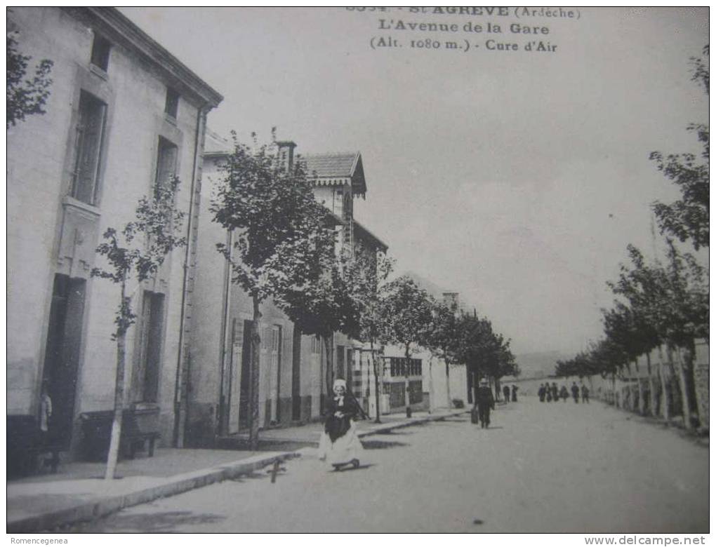 SAINT-AGREVE - L´Avenue De La Gare - "Cure D´Air" - Animée - Saint Agrève