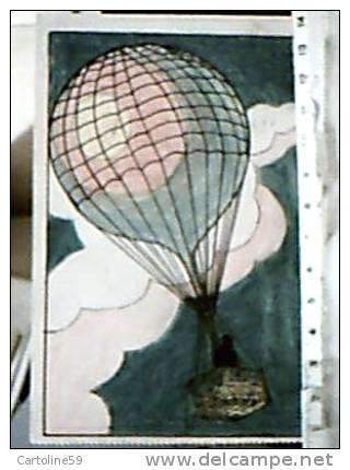 MONGOLFIERA DISEGNATA PASTELLO SU PRESTAMPATO GIOTTINO GIOTTO VB1929  BS20516 - Luchtballon