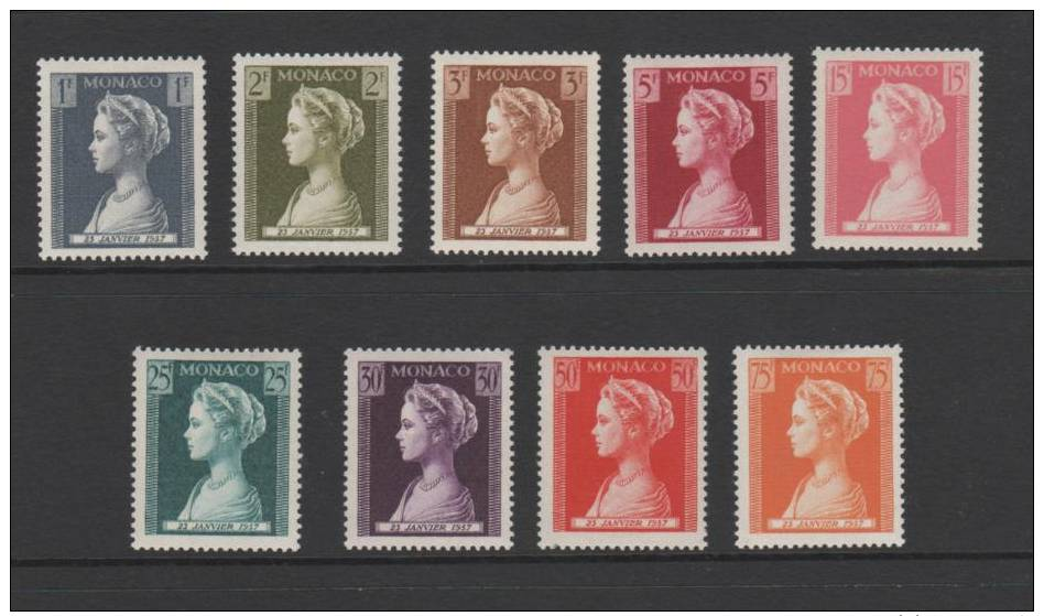 MONACO...MLH...1957 - Unused Stamps