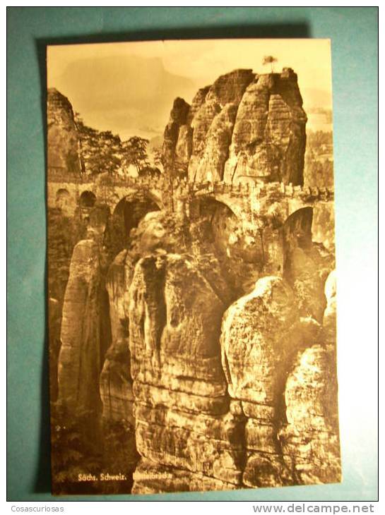 R.3758 ALEMANIA GERMANY DEUTCHLAND SÄCHS SCHWEIZ BASTEIBRÜCKE ANNEES 50 CIRCULADA MAS EN MI TIENDA - Bastei (sächs. Schweiz)