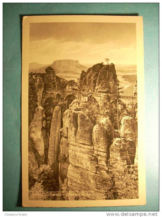 R.3761 ALEMANIA GERMANY DEUTCHLAND SÄCHS SCHWEIZ BASTEIBRÜCKE ANNEES 50 CIRCULADA MAS EN MI TIENDA - Bastei (sächs. Schweiz)