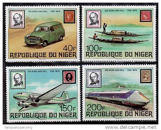 Niger Sc474-7 Rowland Hill, Mail Truck, France #8... - Rowland Hill