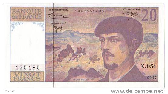 BILLET DE 20 FRANCS 1997 DEBUSSY MODIFIE - 20 F 1980-1997 ''Debussy''