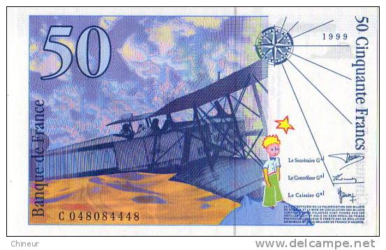 BILLET 50 FRANCS SAINT EXUPERY TYPE 92 MODIFIE 1999 - 50 F 1992-1999 ''St Exupéry''