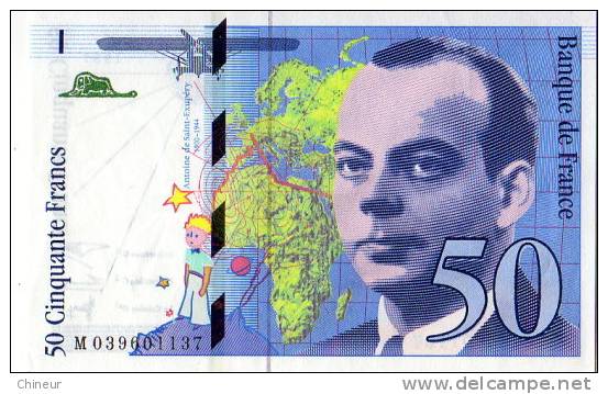 BILLET 50 FRANCS 1997 SAINT EXUPERY TYPE 92 MODIFIE - 50 F 1992-1999 ''St Exupéry''