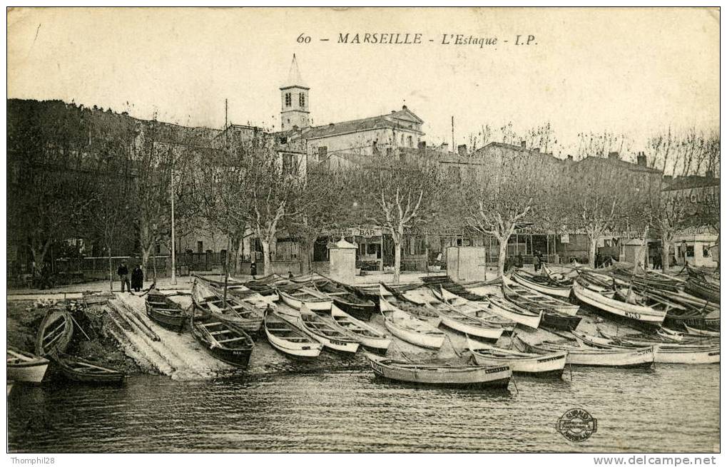 MARSEILLE - L´Estaque, Avec Nombreuses Barques Et 2 Personnages. - L'Estaque