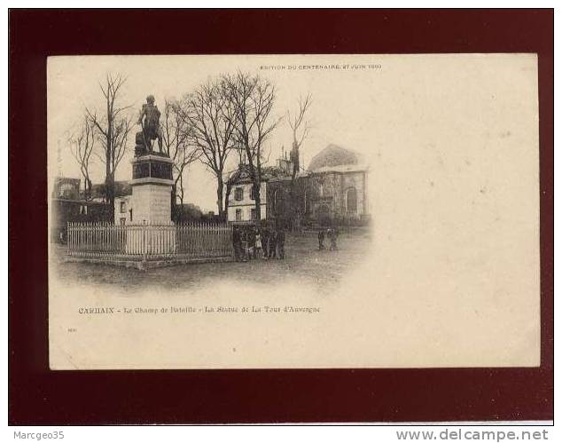 Carhaix Le Champ De Bataille La Statue De La Tour D´auvergne édit.villard N° 600 Animée   Belle Carte Précurseur - Carhaix-Plouguer