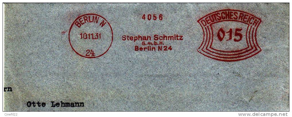 Allemagne / Germany - EMA Stephan Schitz Gmbh, 1931 (sur Fragment / On Piece) - Franking Machines (EMA)