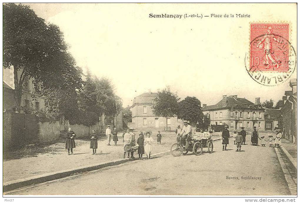 SEMBLANCAY - Place De La Mairie - Voy. 1906 - Semblançay