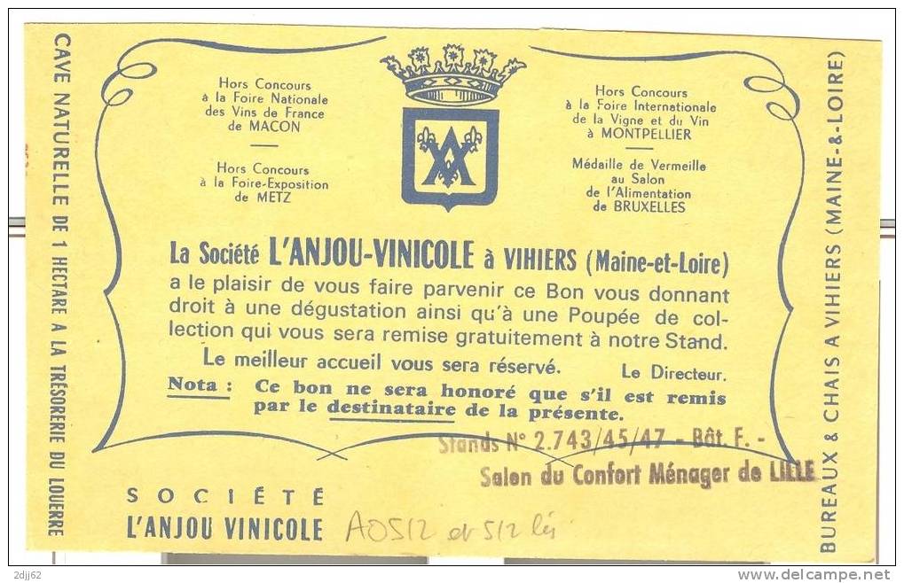 Poupées, Vin, Anjou, Vihiers, Classe Ouverte - Carte Publicitaire  (2 Images)   (512) - Poupées