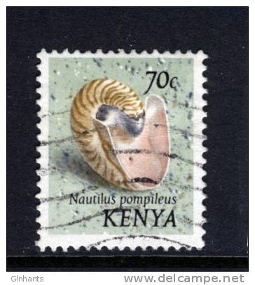 KENYA  - 1971 NAUTILUS POMPILEUS (COMMON SPELLING) STAMP USED - Kenya (1963-...)