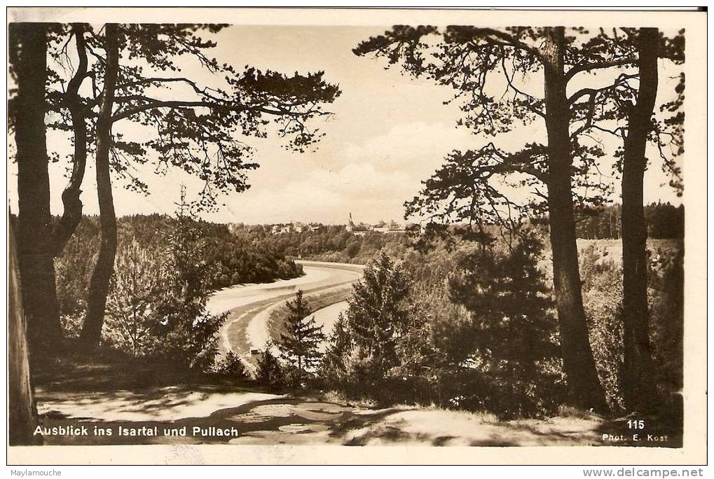 Ausblick Ins Isartal Und Pullach 1930 ( Aichach - Aichach