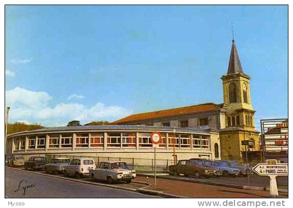 92 FONTENAY AUX ROSES L'Eglise St Pierre St Paul Et La Salle Des Fetes,automobiles - Fontenay Aux Roses