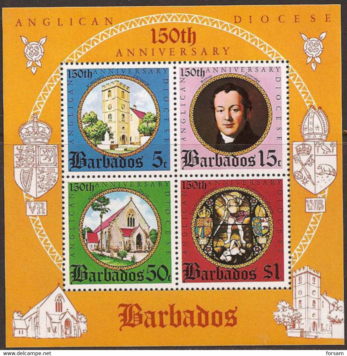 BARBADOS..1975..Michel # Block 6 (# 389-392)...MNH. - Barbados (1966-...)