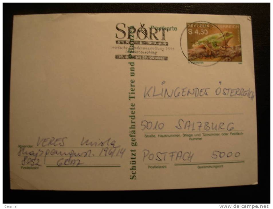 AUSTRIA Laubfrosh 1994 Entero Entier Postal Stationery Rana Ranas Grenouille Grenouilles Frog Frogs - Autres & Non Classés