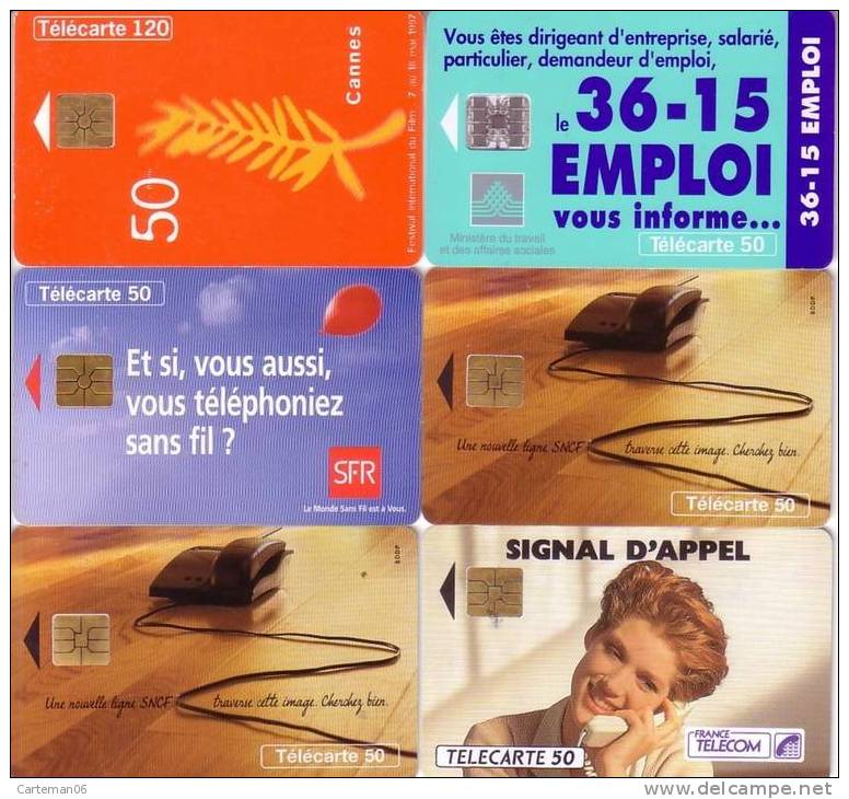 Télécarte - Lot De 6 Cartes Divers (voir Scan) - Sammlungen