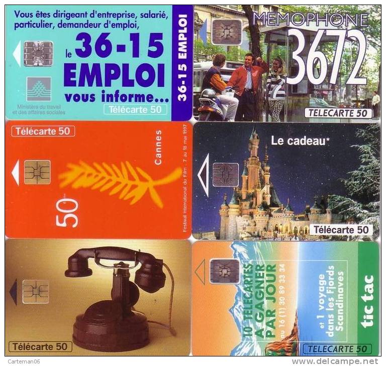 Télécarte - Lot De 6 Cartes Divers (voir Scan) - Collezioni