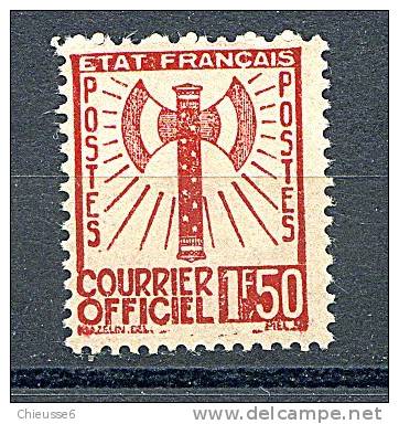 France Service  (*) N° 8 - 1F 50 Brun - Rouge. - Ungebraucht