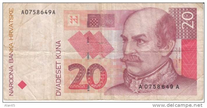 Croatia 20 Kuna 1993 Banknote Currency, Krause #30 - Kroatien