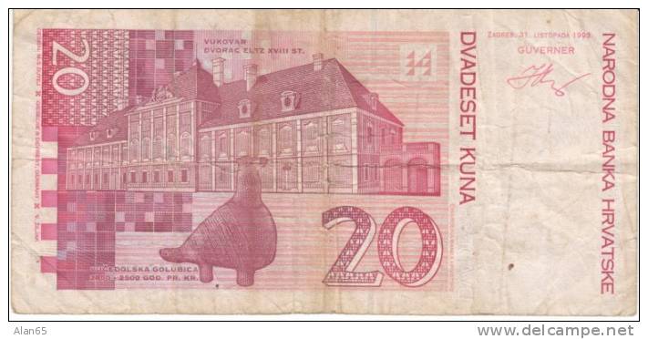 Croatia 20 Kuna 1993 Banknote Currency, Krause #30 - Kroatien