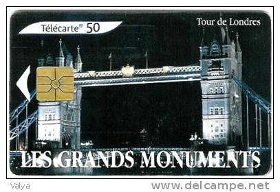 TELECARTE 50 FRANCE TELECOM Téléphone - LES GRANDS MONUMENTS : LA TOUR DE LONDRES - Ohne Zuordnung