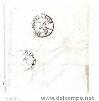 SUISSE:1852:lettre De Fribourg Vers St-LOUP Sur Augronne.(Dép.Haute-Saône ).Voir Tous Les Cachets. - ...-1845 Prephilately