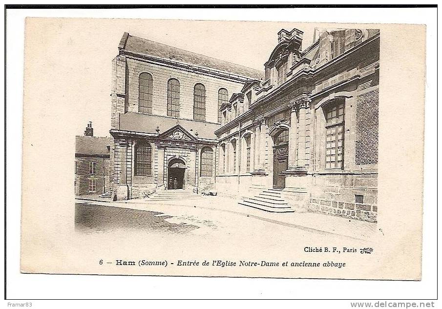 Ham - Entrée De L'église Notre Dame Et Ancienne Abbaye - Ham