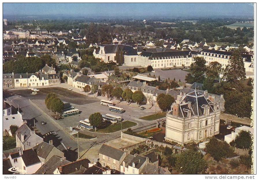 56 PLOERMEL Vue Générale Aérienne Cpm Couleur - Ploërmel