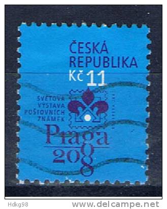 CZ+ Tschechei 2007 Mi 511 PRAGA 2008 - Used Stamps