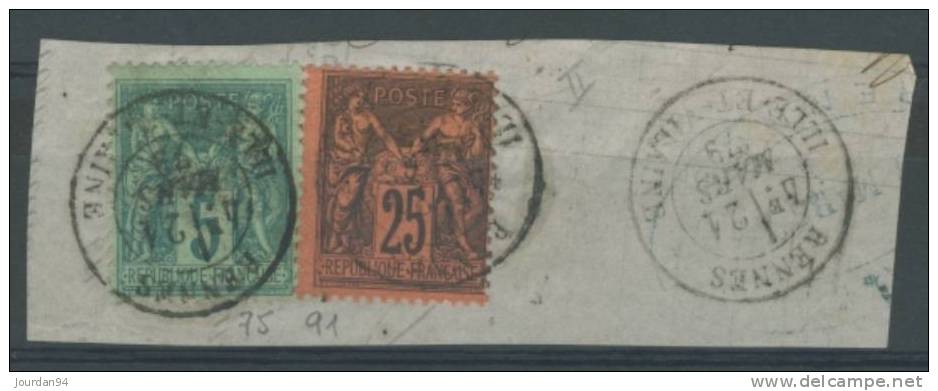 FRANCE      N°  91 - 1876-1878 Sage (Type I)