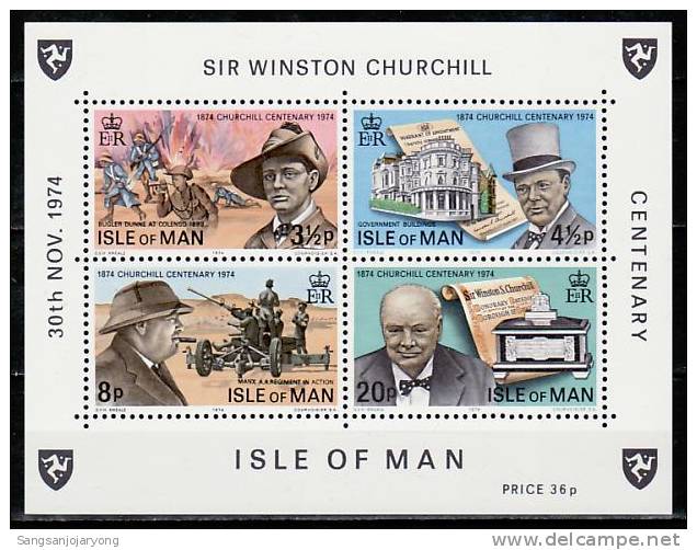 Isle Of Man Sc51a Sir Winston Churchill - Sir Winston Churchill