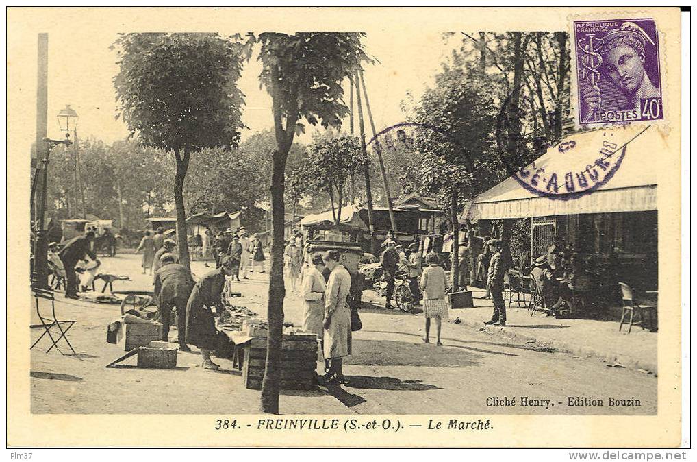 FREINVILLE - Le Marché - Très Beau Plan - Circulé, Parfait état - Sevran