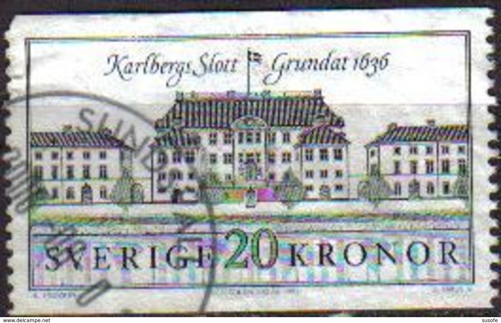 Suecia 1992 Scott 1876 Sello º Castillo Karlberg Michel 1725 Yvert 1707 Sverige Sweden Stamps Timbre Suède Briefmarke - Gebruikt