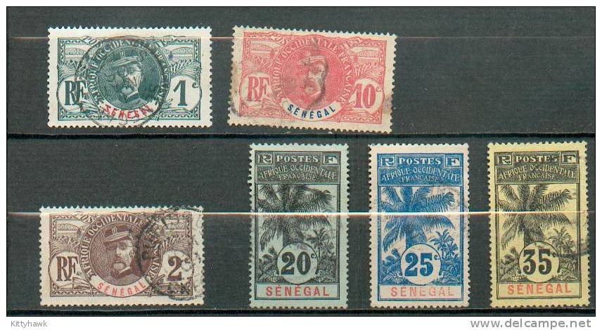 SEN 179 - YT 30-31-34-36-37-38 Obli - Used Stamps