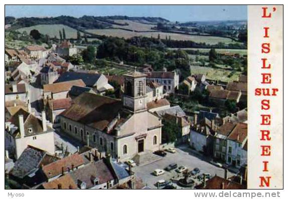 89 L'ISLE SUR SEREIN Vue Aerienne Place De L'Eglise - L'Isle Sur Serein