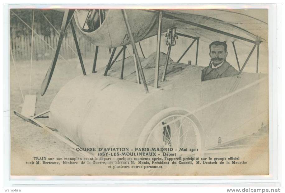 Course D'aviation Paris Madrid Mai 1911 Issy Les Moulineaux - Incidenti