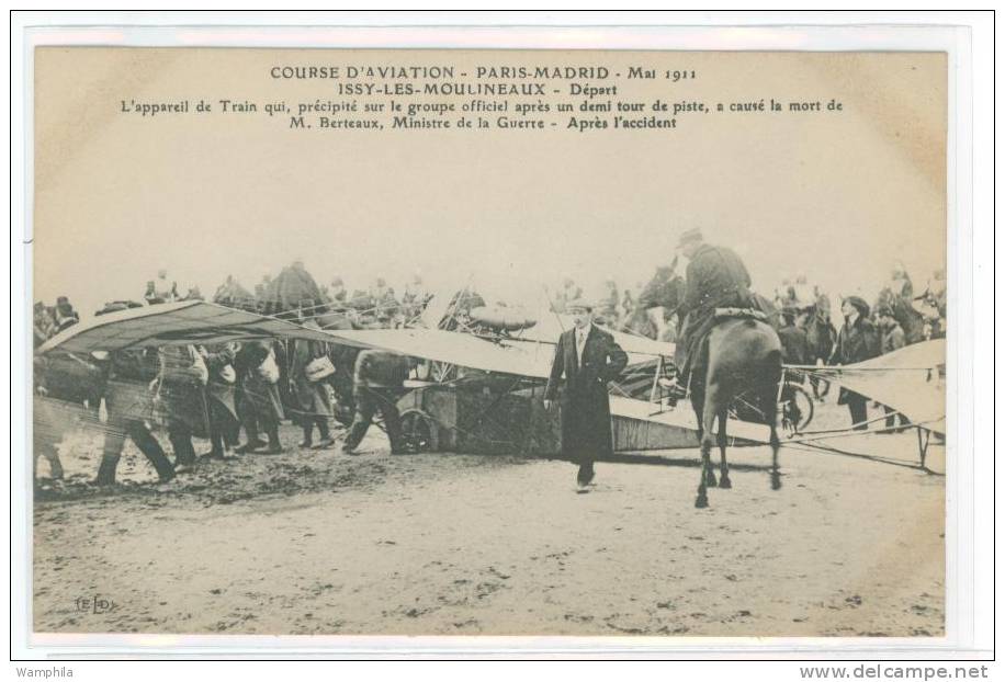 Course D'aviation Paris Madrid Mai 1911 Issy ...Après L'accident - Ongevalen