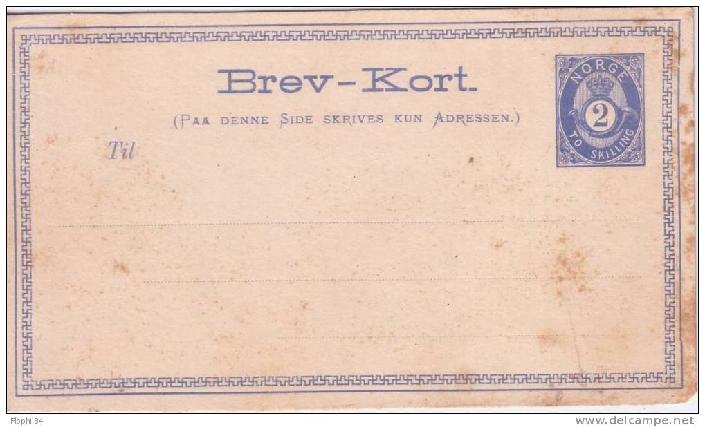NORVEGE-ENTIER POSTAL NEUF-TRACE - Postal Stationery