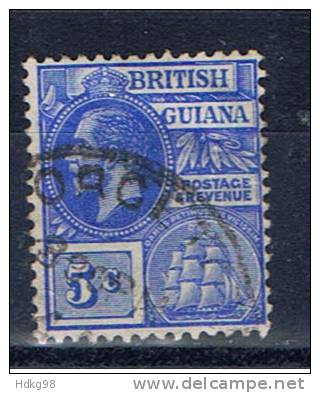 GUY+ Britisch Guyana 1913 Mi 131 Königsporträt Und Segelschiff - Guyane Britannique (...-1966)